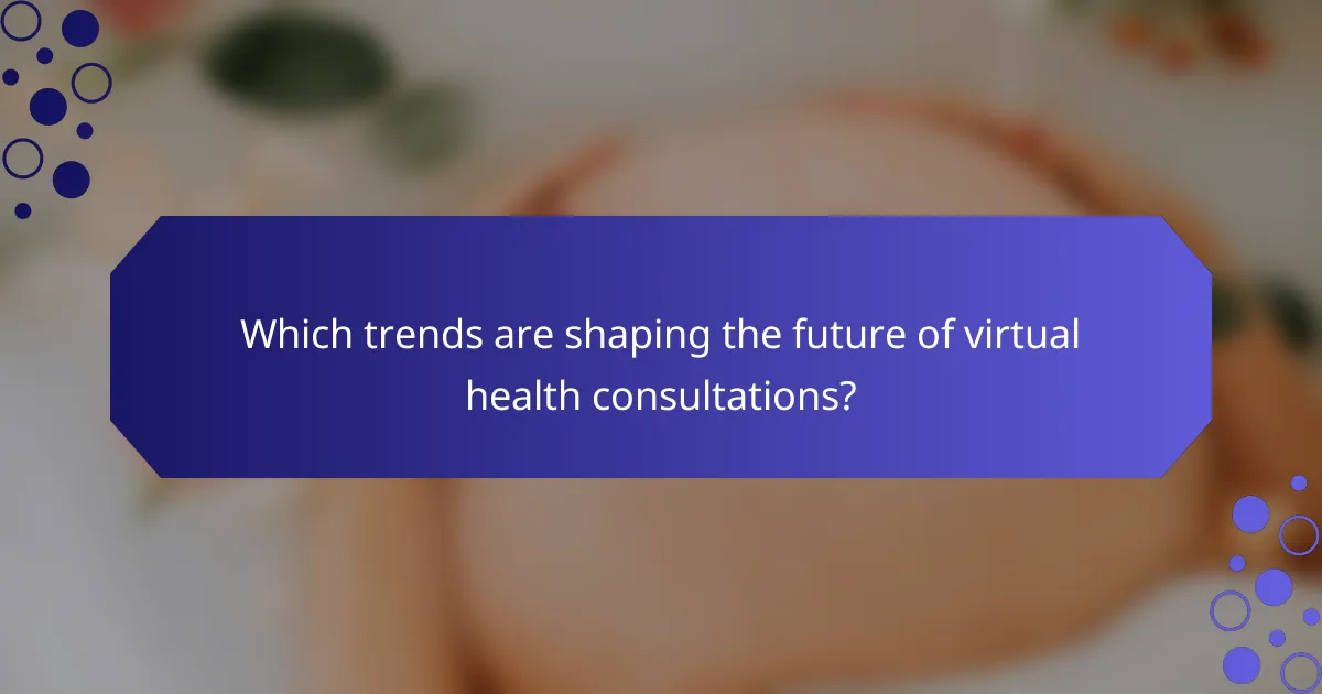 Which trends are shaping the future of virtual health consultations?